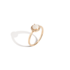 Halo Diamond Opal Ring