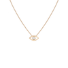 Diamond Bezel Evil Eye Necklace