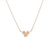 Flower Necklace Mini Pendant with Diamonds