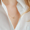 Flower Necklace Mini Pendant with Diamonds
